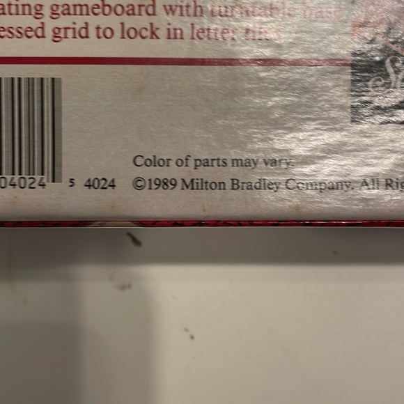 NEW 1989 Vintage Scrabble Crossword Board Game Milton Bradley Original Plastic - Picture 4 of 4
